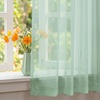 image:imageNICETOWN White Sheer Curtains 63 inche Length 2 Panels for Bedroom Rod Pocket Lightweight Drapes Voile Sheer Drapes Air amp Breathable Window Treatments for Kids Room W37 x L63Sage Green