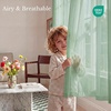 image:imageNICETOWN White Sheer Curtains 63 inche Length 2 Panels for Bedroom Rod Pocket Lightweight Drapes Voile Sheer Drapes Air amp Breathable Window Treatments for Kids Room W37 x L63Sage Green
