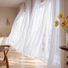 image:imageNICETOWN White Sheer Curtains 63 inche Length 2 Panels for Bedroom Rod Pocket Lightweight Drapes Voile Sheer Drapes Air amp Breathable Window Treatments for Kids Room W37 x L63White
