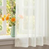 image:imageNICETOWN White Sheer Curtains 63 inche Length 2 Panels for Bedroom Rod Pocket Lightweight Drapes Voile Sheer Drapes Air amp Breathable Window Treatments for Kids Room W37 x L63Natural