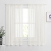 image:imageNICETOWN White Sheer Curtains 63 inche Length 2 Panels for Bedroom Rod Pocket Lightweight Drapes Voile Sheer Drapes Air amp Breathable Window Treatments for Kids Room W37 x L63Beige