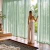 image:imageNICETOWN White Sheer Curtains 63 inche Length 2 Panels for Bedroom Rod Pocket Lightweight Drapes Voile Sheer Drapes Air amp Breathable Window Treatments for Kids Room W37 x L63Sage Green
