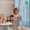 image:imageNICETOWN White Sheer Curtains 63 inche Length 2 Panels for Bedroom Rod Pocket Lightweight Drapes Voile Sheer Drapes Air amp Breathable Window Treatments for Kids Room W37 x L63Stone Blue