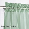 image:imageNICETOWN White Sheer Curtains 63 inche Length 2 Panels for Bedroom Rod Pocket Lightweight Drapes Voile Sheer Drapes Air amp Breathable Window Treatments for Kids Room W37 x L63Sage Green