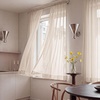 image:imageNICETOWN White Sheer Curtains 63 inche Length 2 Panels for Bedroom Rod Pocket Lightweight Drapes Voile Sheer Drapes Air amp Breathable Window Treatments for Kids Room W37 x L63Taupe