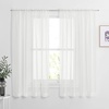 image:imageNICETOWN White Sheer Curtains 63 inche Length 2 Panels for Bedroom Rod Pocket Lightweight Drapes Voile Sheer Drapes Air amp Breathable Window Treatments for Kids Room W37 x L63Ivory