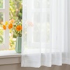 image:imageNICETOWN White Sheer Curtains 63 inche Length 2 Panels for Bedroom Rod Pocket Lightweight Drapes Voile Sheer Drapes Air amp Breathable Window Treatments for Kids Room W37 x L63Ivory