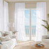 image:imageNICETOWN White Sheer Curtains 63 inche Length 2 Panels for Bedroom Rod Pocket Lightweight Drapes Voile Sheer Drapes Air amp Breathable Window Treatments for Kids Room W37 x L63White