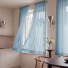 image:imageNICETOWN White Sheer Curtains 63 inche Length 2 Panels for Bedroom Rod Pocket Lightweight Drapes Voile Sheer Drapes Air amp Breathable Window Treatments for Kids Room W37 x L63Stone Blue