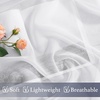 image:imageNICETOWN White Sheer Curtains 63 inche Length 2 Panels for Bedroom Rod Pocket Lightweight Drapes Voile Sheer Drapes Air amp Breathable Window Treatments for Kids Room W37 x L63White