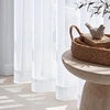 image:imageNICETOWN White Sheer Curtains 63 inche Length 2 Panels for Bedroom Rod Pocket Lightweight Drapes Voile Sheer Drapes Air amp Breathable Window Treatments for Kids Room W37 x L63White