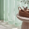 image:imageNICETOWN White Sheer Curtains 63 inche Length 2 Panels for Bedroom Rod Pocket Lightweight Drapes Voile Sheer Drapes Air amp Breathable Window Treatments for Kids Room W37 x L63Sage Green