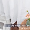 image:imageNICETOWN White Sheer Curtains 63 inche Length 2 Panels for Bedroom Rod Pocket Lightweight Drapes Voile Sheer Drapes Air amp Breathable Window Treatments for Kids Room W37 x L63White
