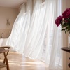 image:imageNICETOWN White Sheer Curtains 63 inche Length 2 Panels for Bedroom Rod Pocket Lightweight Drapes Voile Sheer Drapes Air amp Breathable Window Treatments for Kids Room W37 x L63Beige