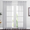 image:imageNICETOWN White Sheer Curtains 63 inche Length 2 Panels for Bedroom Rod Pocket Lightweight Drapes Voile Sheer Drapes Air amp Breathable Window Treatments for Kids Room W37 x L63Light Grey