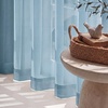 image:imageNICETOWN White Sheer Curtains 63 inche Length 2 Panels for Bedroom Rod Pocket Lightweight Drapes Voile Sheer Drapes Air amp Breathable Window Treatments for Kids Room W37 x L63Stone Blue
