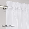 image:imageNICETOWN White Sheer Curtains 63 inche Length 2 Panels for Bedroom Rod Pocket Lightweight Drapes Voile Sheer Drapes Air amp Breathable Window Treatments for Kids Room W37 x L63White