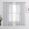 image:imageNICETOWN White Sheer Curtains 63 inche Length 2 Panels for Bedroom Rod Pocket Lightweight Drapes Voile Sheer Drapes Air amp Breathable Window Treatments for Kids Room W37 x L63Light Grey