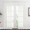 image:imageNICETOWN White Sheer Curtains 63 inche Length 2 Panels for Bedroom Rod Pocket Lightweight Drapes Voile Sheer Drapes Air amp Breathable Window Treatments for Kids Room W37 x L63Beige