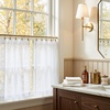 image:imageNICETOWN White Sheer Curtains 63 inche Length 2 Panels for Bedroom Rod Pocket Lightweight Drapes Voile Sheer Drapes Air amp Breathable Window Treatments for Kids Room W37 x L63White