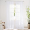 image:imageNICETOWN White Sheer Curtains 63 inche Length 2 Panels for Bedroom Rod Pocket Lightweight Drapes Voile Sheer Drapes Air amp Breathable Window Treatments for Kids Room W37 x L63White