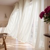 image:imageNICETOWN White Sheer Curtains 63 inche Length 2 Panels for Bedroom Rod Pocket Lightweight Drapes Voile Sheer Drapes Air amp Breathable Window Treatments for Kids Room W37 x L63Natural