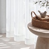 image:imageNICETOWN White Sheer Curtains 63 inche Length 2 Panels for Bedroom Rod Pocket Lightweight Drapes Voile Sheer Drapes Air amp Breathable Window Treatments for Kids Room W37 x L63Ivory