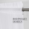image:imageNICETOWN White Sheer Curtains 63 inche Length 2 Panels for Bedroom Rod Pocket Lightweight Drapes Voile Sheer Drapes Air amp Breathable Window Treatments for Kids Room W37 x L63White