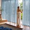 image:imageNICETOWN White Sheer Curtains 63 inche Length 2 Panels for Bedroom Rod Pocket Lightweight Drapes Voile Sheer Drapes Air amp Breathable Window Treatments for Kids Room W37 x L63Stone Blue