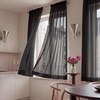 image:imageNICETOWN White Sheer Curtains 63 inche Length 2 Panels for Bedroom Rod Pocket Lightweight Drapes Voile Sheer Drapes Air amp Breathable Window Treatments for Kids Room W37 x L63Black