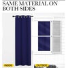 image:imageNICETOWN Window Drapes Long Curtains  Living Room Panels Grommet Top Window Treatment for Hall amp Guest Room Navy Blue 42 inches Wide x 95 inches Long 2 Pieces