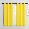 image:imageNICETOWN Bright Yellow Room Darkening Curtains for Kitchen Window Treatment Thermal Insulated Solid Grommet Room Darkening CurtainsDrapes for Bedroom Set of 2 42 inches Wide by 48 inches Long