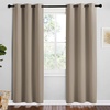 image:imageNICETOWN Taupe Room Darkening Curtains for Kitchen Set of 2 42 inches Wide by 78 inches Long Window Treatment Thermal Insulated Solid Grommet Room Darkening CurtainsDrapes for Bedroom