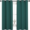 image:imageNICETOWN Thermal Insulated Solid Grommet Blackout CurtainsDrapesPanels for Dining Room Hunter Green 1 Pair 42 by 63Inch