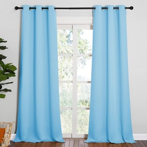 image:imageNICETOWN Blue Room Darkening Panels  Nursery amp Infant Care Drapes Extra Long 95 inches Length Curtains for Patio DoorDining Room 2 Pieces 42 inches Wide