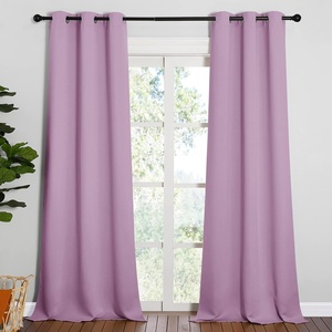 image:imageNICETOWN Room Darkening Drapes for Nursery  Light Blocking Curtain Panels for Bedroom Girl Room Soft Fabric Window Treatment Lilac 42 inches Width by 95 inches Length 1 Pair