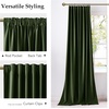 image:imageNICETOWN Lavender Purple Velvet Curtains 84 inch Long for Girls Bedroom Room Darkening Drapes Soft Privacy Protection Window Treatments for Hall 2 Pieces 52 WideOlive Green