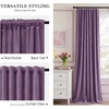image:imageNICETOWN Lavender Purple Velvet Curtains 84 inch Long for Girls Bedroom Room Darkening Drapes Soft Privacy Protection Window Treatments for Hall 2 Pieces 52 WideLavender Purple