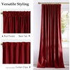 image:imageNICETOWN Lavender Purple Velvet Curtains 84 inch Long for Girls Bedroom Room Darkening Drapes Soft Privacy Protection Window Treatments for Hall 2 Pieces 52 WideRed