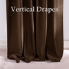 image:imageNICETOWN Lavender Purple Velvet Curtains 84 inch Long for Girls Bedroom Room Darkening Drapes Soft Privacy Protection Window Treatments for Hall 2 Pieces 52 WideBrown