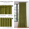 image:imageNICETOWN Lavender Purple Velvet Curtains 84 inch Long for Girls Bedroom Room Darkening Drapes Soft Privacy Protection Window Treatments for Hall 2 Pieces 52 WideMoss Green