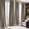 image:imageNICETOWN Lavender Purple Velvet Curtains 84 inch Long for Girls Bedroom Room Darkening Drapes Soft Privacy Protection Window Treatments for Hall 2 Pieces 52 WideTaupe