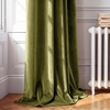image:imageNICETOWN Lavender Purple Velvet Curtains 84 inch Long for Girls Bedroom Room Darkening Drapes Soft Privacy Protection Window Treatments for Hall 2 Pieces 52 WideMoss Green