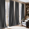 image:imageNICETOWN Lavender Purple Velvet Curtains 84 inch Long for Girls Bedroom Room Darkening Drapes Soft Privacy Protection Window Treatments for Hall 2 Pieces 52 WideGrey