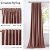 image:imageNICETOWN Lavender Purple Velvet Curtains 84 inch Long for Girls Bedroom Room Darkening Drapes Soft Privacy Protection Window Treatments for Hall 2 Pieces 52 WideDusty Rose Pink