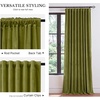 image:imageNICETOWN Lavender Purple Velvet Curtains 84 inch Long for Girls Bedroom Room Darkening Drapes Soft Privacy Protection Window Treatments for Hall 2 Pieces 52 WideMoss Green