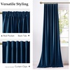 image:imageNICETOWN Lavender Purple Velvet Curtains 84 inch Long for Girls Bedroom Room Darkening Drapes Soft Privacy Protection Window Treatments for Hall 2 Pieces 52 WideNavy Blue