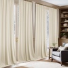 image:imageNICETOWN Lavender Purple Velvet Curtains 84 inch Long for Girls Bedroom Room Darkening Drapes Soft Privacy Protection Window Treatments for Hall 2 Pieces 52 WideIvory White