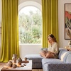 image:imageNICETOWN Lavender Purple Velvet Curtains 84 inch Long for Girls Bedroom Room Darkening Drapes Soft Privacy Protection Window Treatments for Hall 2 Pieces 52 WideChartreuse Yellow