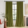 image:imageNICETOWN Lavender Purple Velvet Curtains 84 inch Long for Girls Bedroom Room Darkening Drapes Soft Privacy Protection Window Treatments for Hall 2 Pieces 52 WideMoss Green